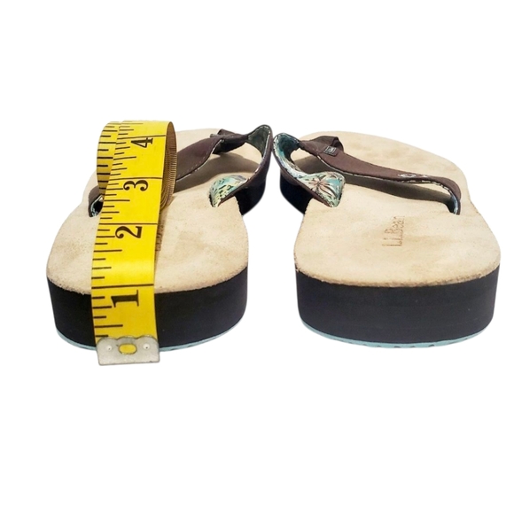 LL Bean Women's Brown Nylon Slip On Thong Flip Flop Sandals Size 9 Medium. - Picture 10 of 12